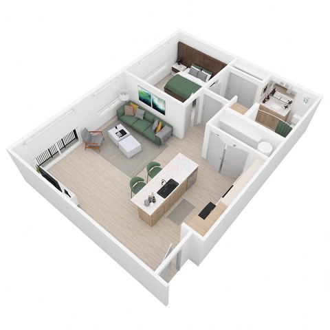 1 Bed - 1 Bath |711 sq.ft. A5